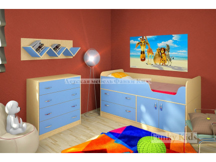 Кровать Фанки Кидз-9 (детская мебель «Funky Kids»)